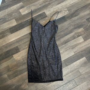 B Darlin Elegant Black Spaghetti Strap Party Dress
